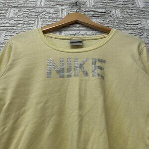 Y2K Women’s Nike Low Cut Shirt Cute XL Yellow‎
